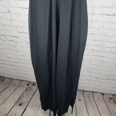 VTG Black Ice Evening Strappy Rhinestone Stretch Cocktail Dress USA Made Size 14