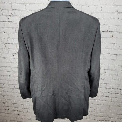 NWD VTG Royal Classic Grey Pinstriped Notch Blazer Sport Coat USA Made Size 42