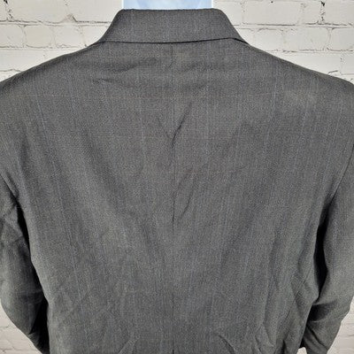 VTG Botany 500 Couture Grey 2 Button Blazer Sport Coat USA Made Size 44 PTR