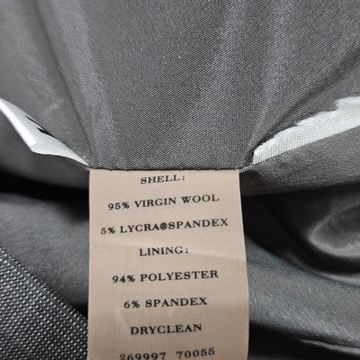 Ann Taylor Brown Wool Blend Stretch 2 Button Vented Notch Blazer Suit Jacket 6P