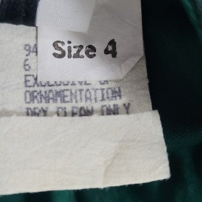 VTG Susan Roselli Vijack Dark Green Glitter Strappy Maxi Dress USA Made Size 4