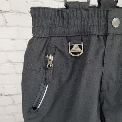 Gerry Black Insulated Fleece Lined Zip Pockets Snow Bibs Pants Kids Size XS 5/6