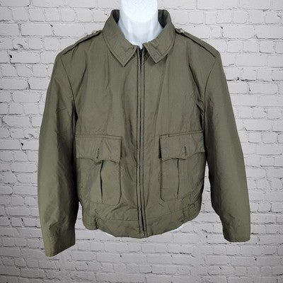 VTG Horace Small Apparel Co Green Thinsulate Full Zip Military Jacket USA 42R