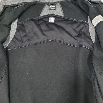The Smart Factory Spyder Grey Black Full Zip Stand Up Collar Vest Gilet Medium M