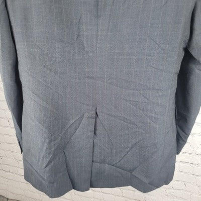 Hart Schaffner & Marx Navy Check 2 Button Vented Notch Blazer Sport Coat Size 44