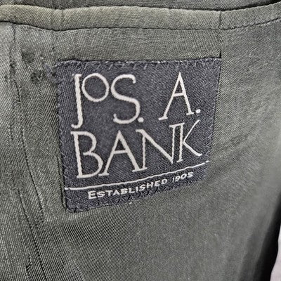 Jos A Bank Black 100% Wool 2 Button Single Vented Notch Blazer Sport Coat 44R