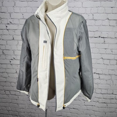 Auclair Ivory Waterproof Breathable Full Zip Stand Up Collar Jacket Large L