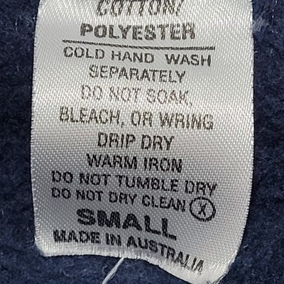 VTG Australian Open Navy Embroidered Logo V Neck Sweatshirt Vest Small S