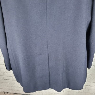 VTG MW Navy Wool Blend 2 Button Vented Notch Blazer Sport Coat USA Size 50L