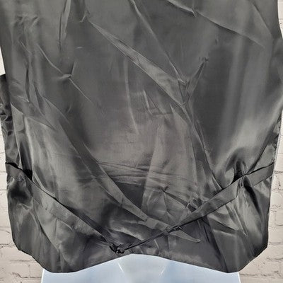 Calvin Klein Grey Silver Buttoned Lined Suit Vest Waistcoat Medium M