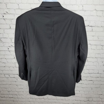 Tom James Black Executive Collection Notch Blazer Sport Coat USA Made Size 42