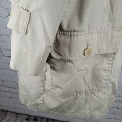 London Fog Beige Limited Edition Buttoned Removable Plaid Liner Trench Coat 10R