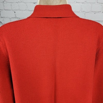 VTG Appleseed's Red Button Up Long Sleeve Cardigan Sweater Size Large L