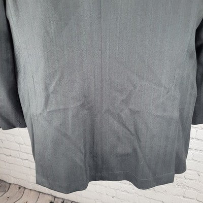 NWD VTG Royal Classic Grey Pinstriped Notch Blazer Sport Coat USA Made Size 42