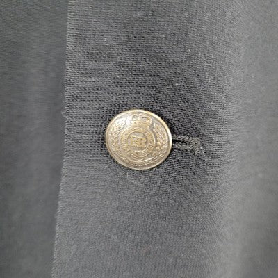 VTG Jos A Bank Black 100% Wool 3 Button Ventless Notch Blazer Sport Coat 46R
