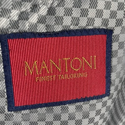 Mantoni Dark Navy Fine Wool 2 Button Vented Notch Blazer Sport Coat Size 48R