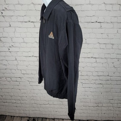 Alto Lakes Golf & Country Club Black Nylon Zip Windbreaker Jacket Size Large L