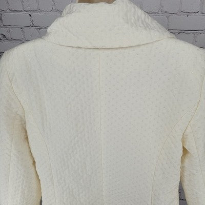 Citrine Collection Ivory Glitter Buttoned Lined Jacket Canada Made Size 10