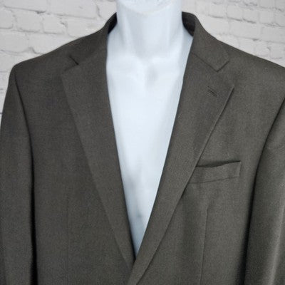 J.M. Haggar Brown Stretch 2 Button Single Vented Notch Blazer Sport Coat 42L