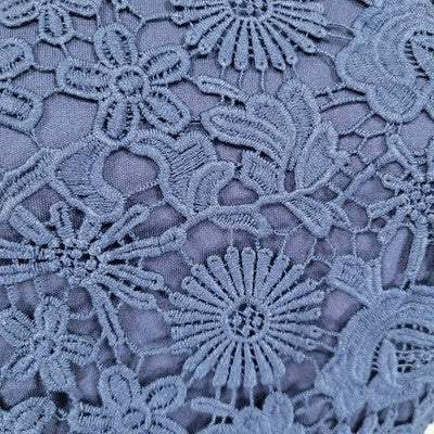 Lulus Navy Navy Blue Floral Crochet Lace Halter Lined A-Line Short Dress XS