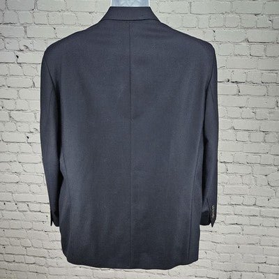 VTG Ralph Ralph Lauren Navy 100% Wool 2 Button Notch Blazer Sport Coat 42R