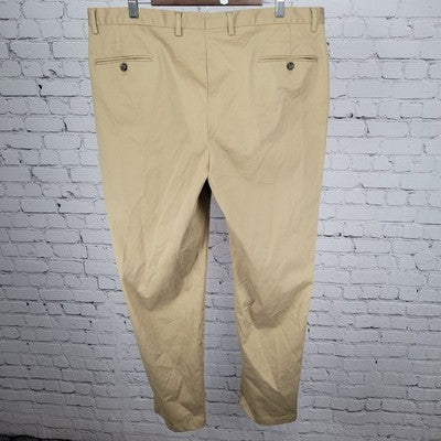 Jos A Bank Reserve Tan Tailored Fit Straight Leg Stretch Chino Pants 40x32