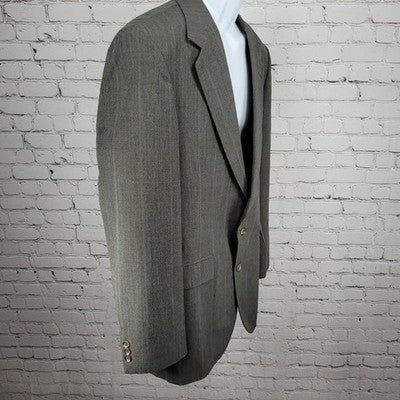 Haggar Grey Gentleman's Fit 2 Button Vented Notch Blazer Sport Coat USA Size 42L