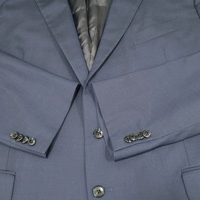 Joseph Abboud Navy 100% Wool Marzotto Super 100's Blazer Sport Coat US 50R *hole