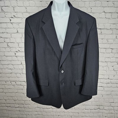 Edwards Navy Signature Natural Stretch 2 Button Notch Blazer Sport Coat 50R