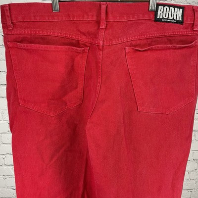 VTG Rodin Red 100% Cotton Classic Tapered Jeans USA Y2K 90’s Men’s Size (42x31)