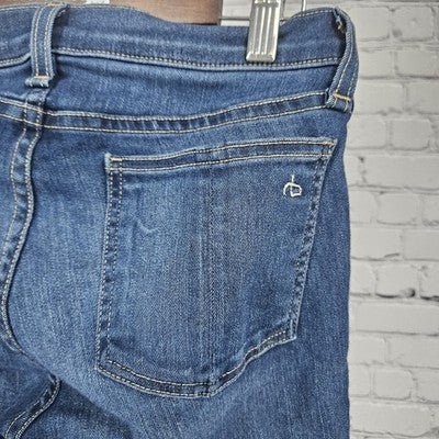 Rag & Bone Joshua Blue Skinny Low Rise Medium Wash Stretch Jeans USA 28 (28x30)