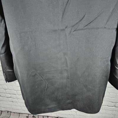 VTG Paul Rodon Black Wool Blend Double Breast Blazer Sport Coat US 46L *tear