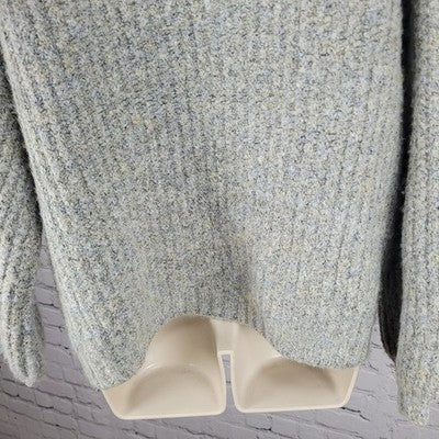 World Market Grey Crew Neck Pullover Balloon Sleeve Oversized Knit Sweater O/S
