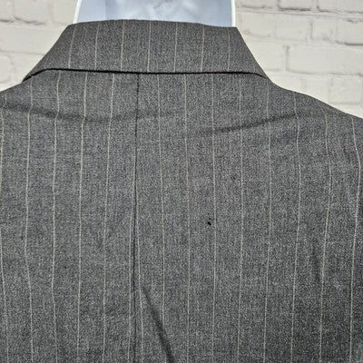 VTG Lauren Ralph Lauren Grey 100% Wool 2 Button Notch Blazer Sport Coat 42R