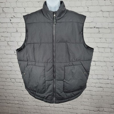 The Foundry Grey Insulated Full Zip Snap Pockets Lightweight Vest Gilet 2XL