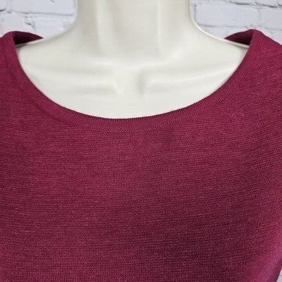 VTG Mirsa Red 100% Wool 2 Piece Set Buttoned 3/4 Sleeve Crop Jacket Top Italy 8