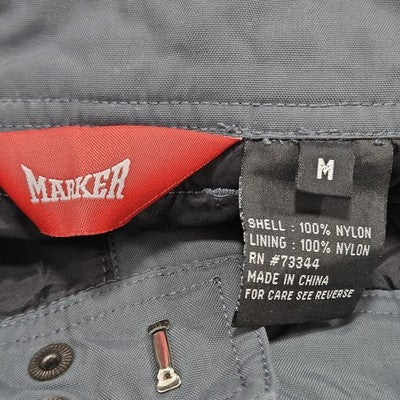 Marker Grey Zipped Pockets Straight Leg Snowboard Ski Pants Medium M (33x29)