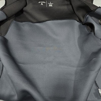 Falconhead Antigua Grey Black Activewear Stretch Full Zip Hooded Jacket Large L