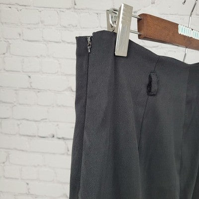 Terranova Black Back & Front Slit Straight Skirt Italy Made Size Large L (30x24)