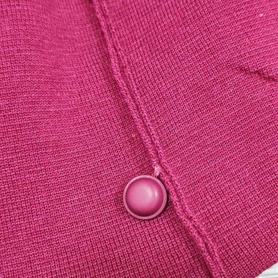 VTG Mirsa Red 100% Wool 2 Piece Set Buttoned 3/4 Sleeve Crop Jacket Top Italy 8