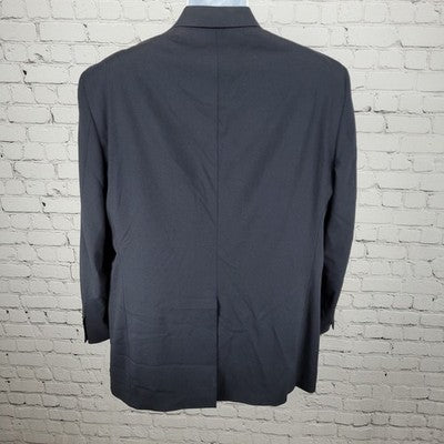 Austin Reed Navy 2 Button Notch Lapel Vented Blazer Sport Coat Jacket USA 44R