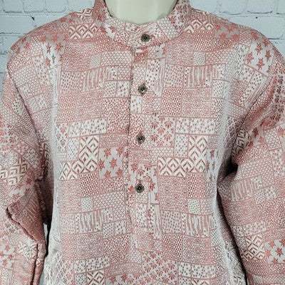 NWT Sojanya Red Buttoned Long Sleeve Pockets Indian Dress Kurta Size S/36