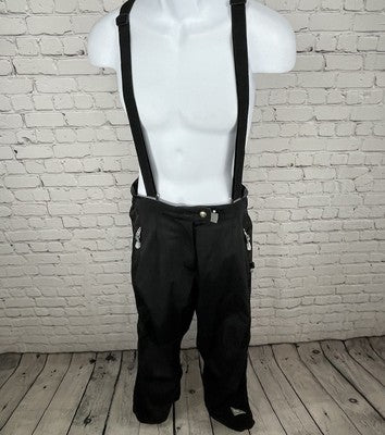 Serac Black Lined Adjustable Waist Suspenders Snow Pants Size Medium M (30x31)