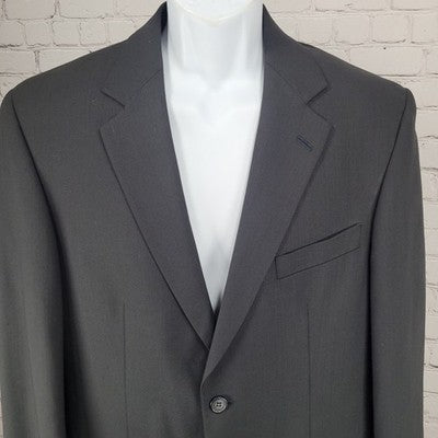 Joseph & Feiss Black 100% Wool Comfort Stretch 2 Button Blazer Sport Coat 38R