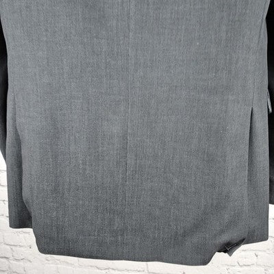 J Ferrar Grey Slim Fit Stretch 2 Button Double Vented Peak Blazer Sport Coat 42L