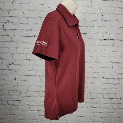 NWT Texas A&M University MS Analytics Burgundy Short Sleeve Shirt Top Medium M