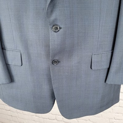 Aldrich Navy Super 130's Worsted Wool 2 Button Notch Blazer Sport Coat Size 44S