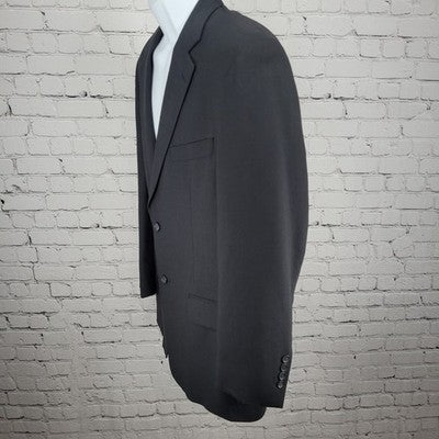 Joseph & Feiss Black 100% Wool Comfort Stretch 2 Button Blazer Sport Coat 38R