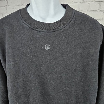 Ice Athletic Club Black 100% Cotton Crewneck Logo Pullover Sweatshirt Large L