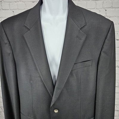 Lauren Ralph Lauren Black 100% Wool 2 Button Vented Notch Blazer Sport Coat 42L